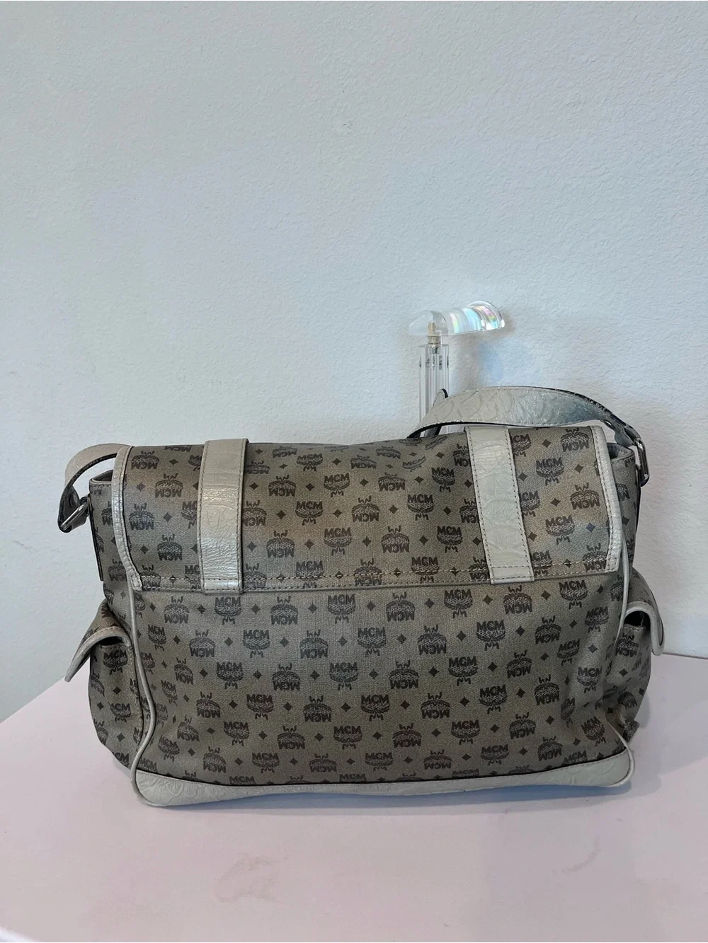 MCM VISETOS MONOGRAM MESSENGER BAG